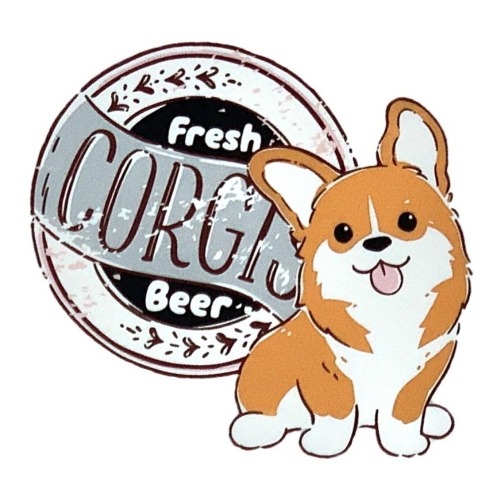Waterproof Corgi Sticker Decal Die Cut